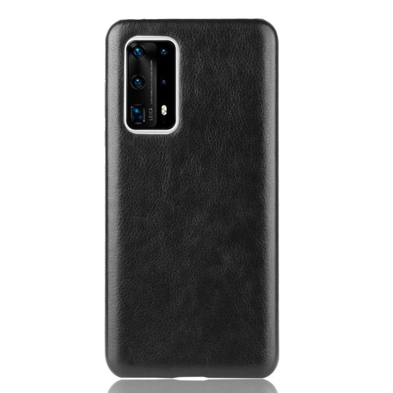 Futerały Huawei P40 Pro Plus Szary Czarny Etui na Telefon Efekt Skóry Lychee Performance