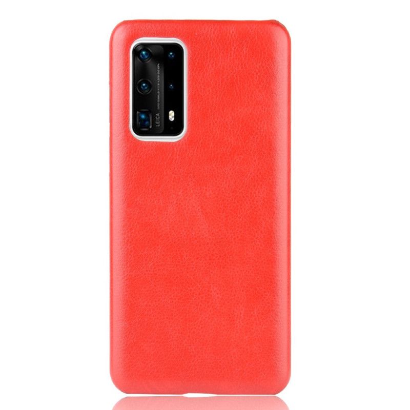 Futerały Huawei P40 Pro Plus Szary Czarny Etui na Telefon Efekt Skóry Lychee Performance