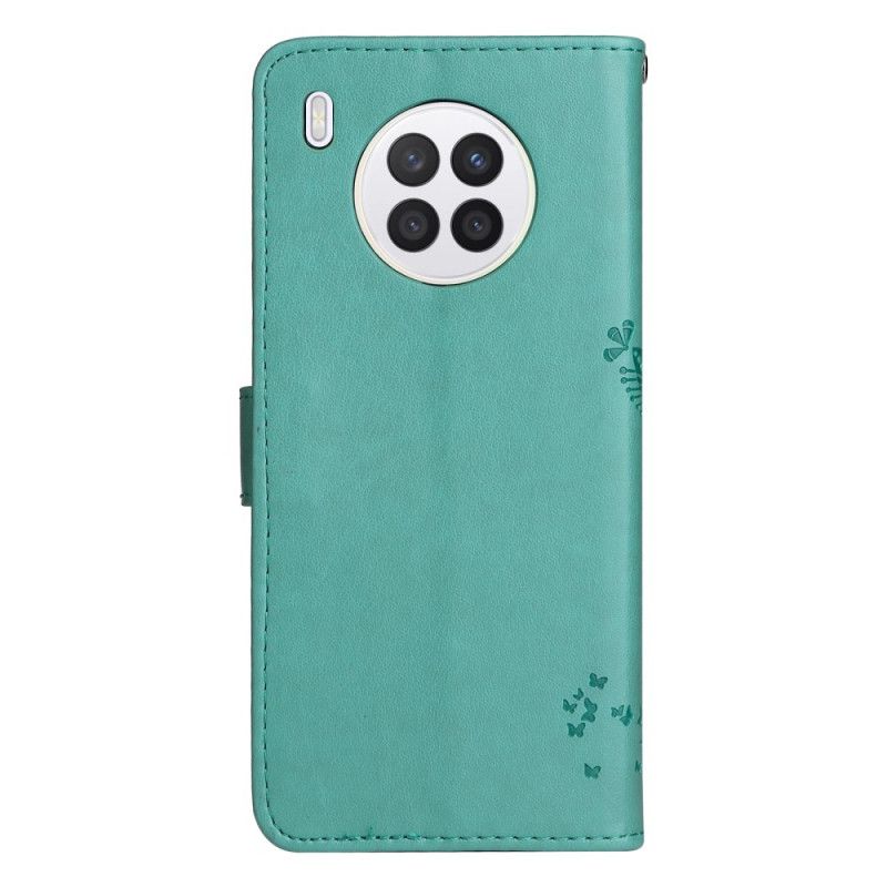 Etui Folio Do Huawei Nova 8i / Honor 50 Lite Drzewo I Stringi Kot