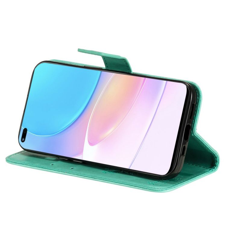 Etui Folio Do Huawei Nova 8i / Honor 50 Lite Drzewo I Stringi Kot