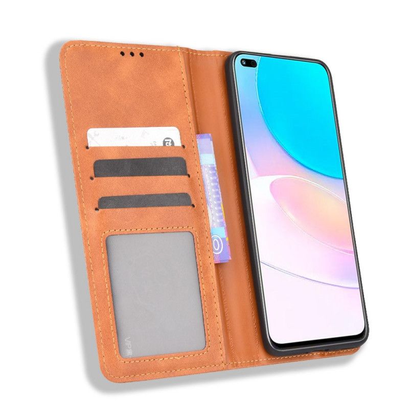 Flip Kotelot Huawei Nova 8i / Honor 50 Lite Etui Na Telefon Stylizowany Efekt Skóry W Stylu Vintage