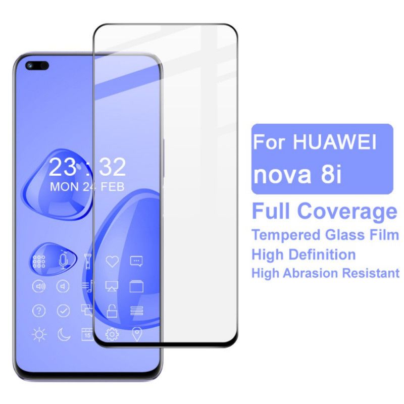 Ochraniacz Ekranu Ze Szkła Hartowanego Z CZarną Krawędzią Huawei Nova 8i / Honor 50 Lite