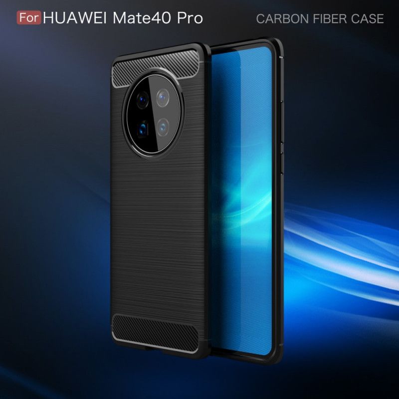 Futerały Huawei Mate 40 Pro Czerwony Czarny Etui na Telefon Szczotkowane Włókno Węglowe