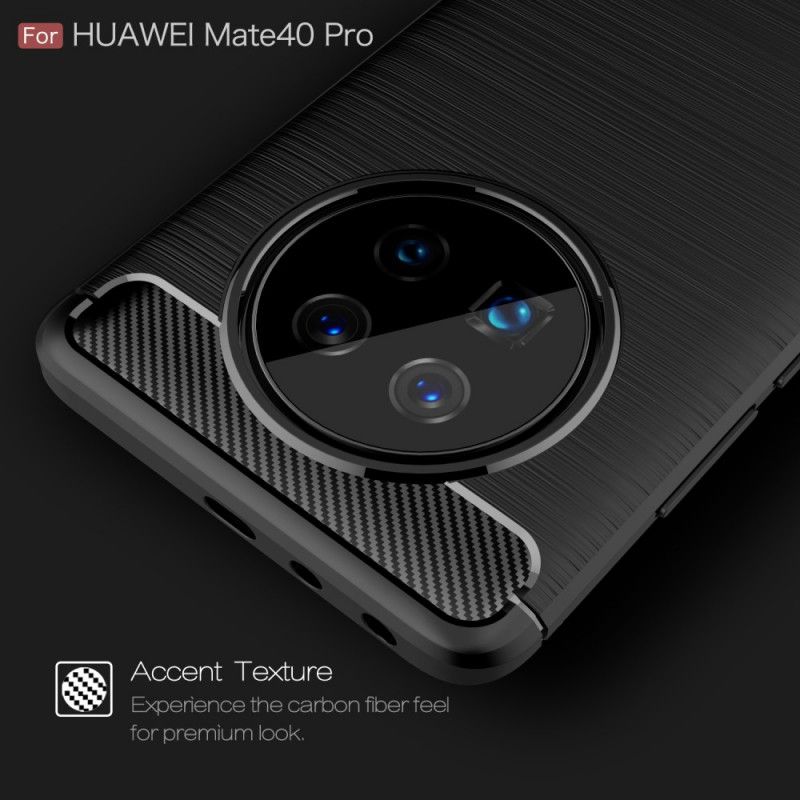 Futerały Huawei Mate 40 Pro Czerwony Czarny Etui na Telefon Szczotkowane Włókno Węglowe