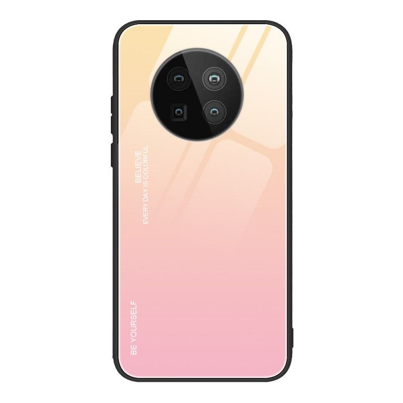 Futerały Huawei Mate 40 Pro Magenta Czerwony Etui na Telefon Bądź Sobą Ze Szkła Hartowanego