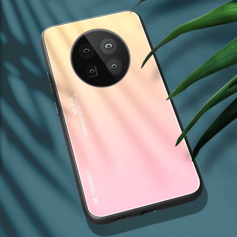 Futerały Huawei Mate 40 Pro Magenta Czerwony Etui na Telefon Bądź Sobą Ze Szkła Hartowanego