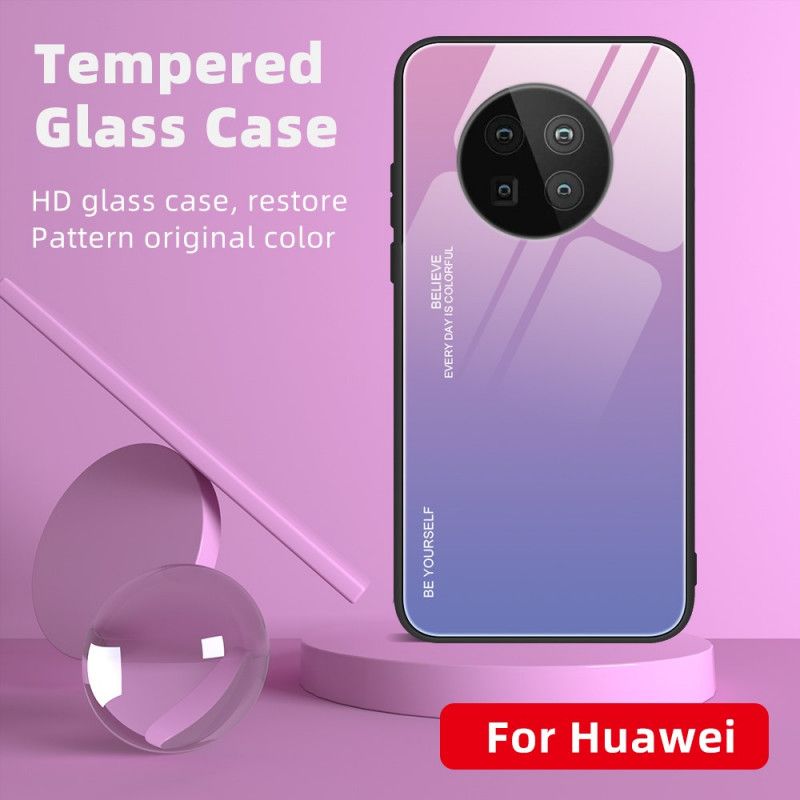 Futerały Huawei Mate 40 Pro Magenta Czerwony Etui na Telefon Bądź Sobą Ze Szkła Hartowanego