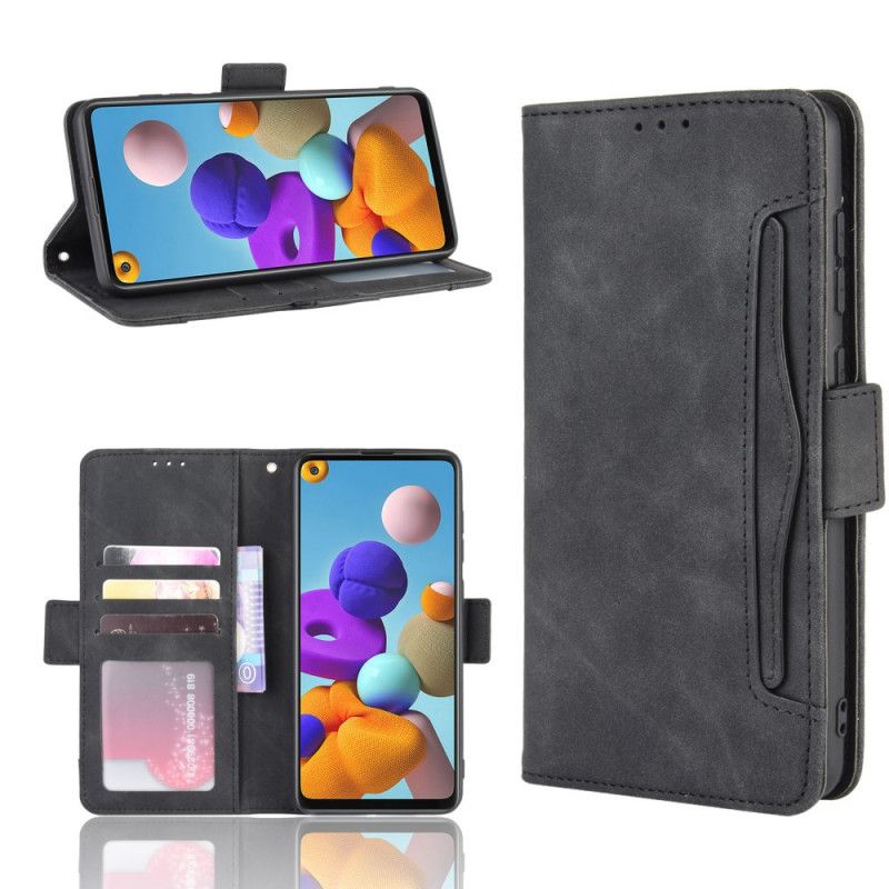 Etui Folio Samsung Galaxy A21s Czerwony Czarny Karta Wielokrotna Pierwszej Klasy Etui Ochronne