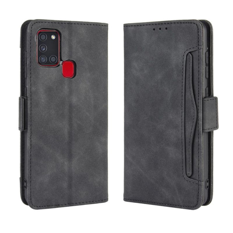 Etui Folio Samsung Galaxy A21s Czerwony Czarny Karta Wielokrotna Pierwszej Klasy Etui Ochronne