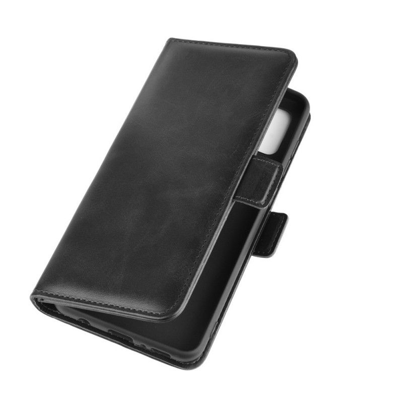 Etui Folio Samsung Galaxy A21s Czerwony Czarny Podwójna Klapa