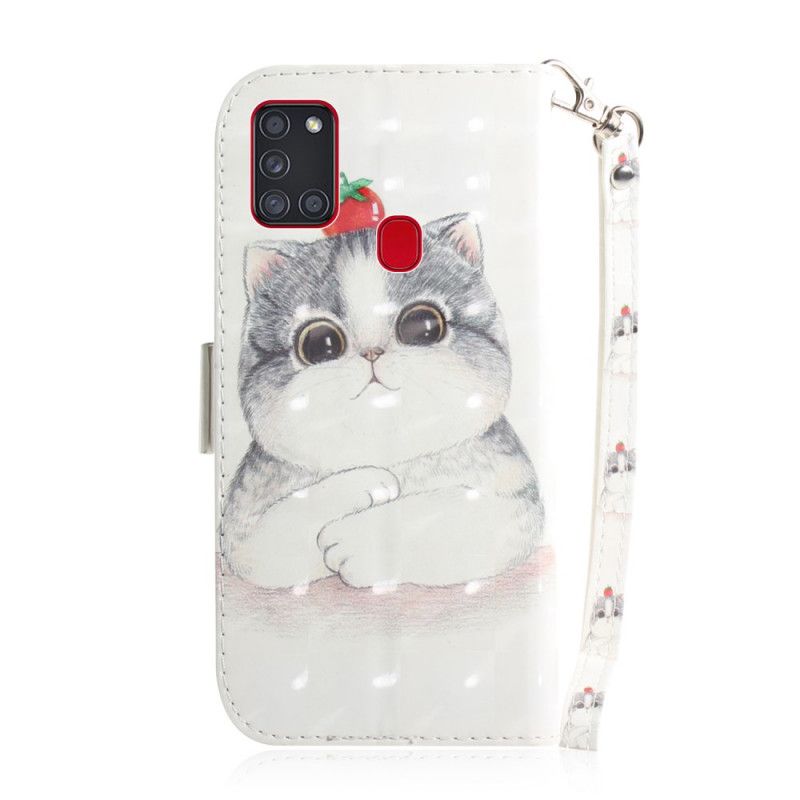 Etui Folio Samsung Galaxy A21s Pomidor Na Stringach Cat Etui Ochronne