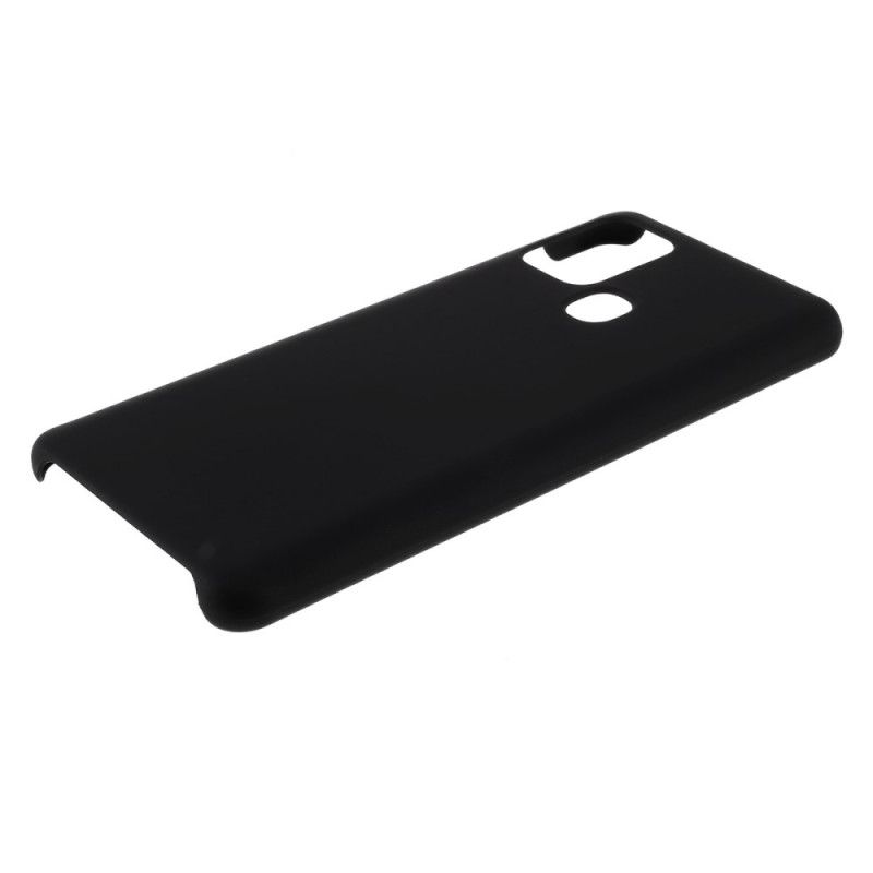 Etui Samsung Galaxy A21s Biały Czarny Klasyczny Sztywny