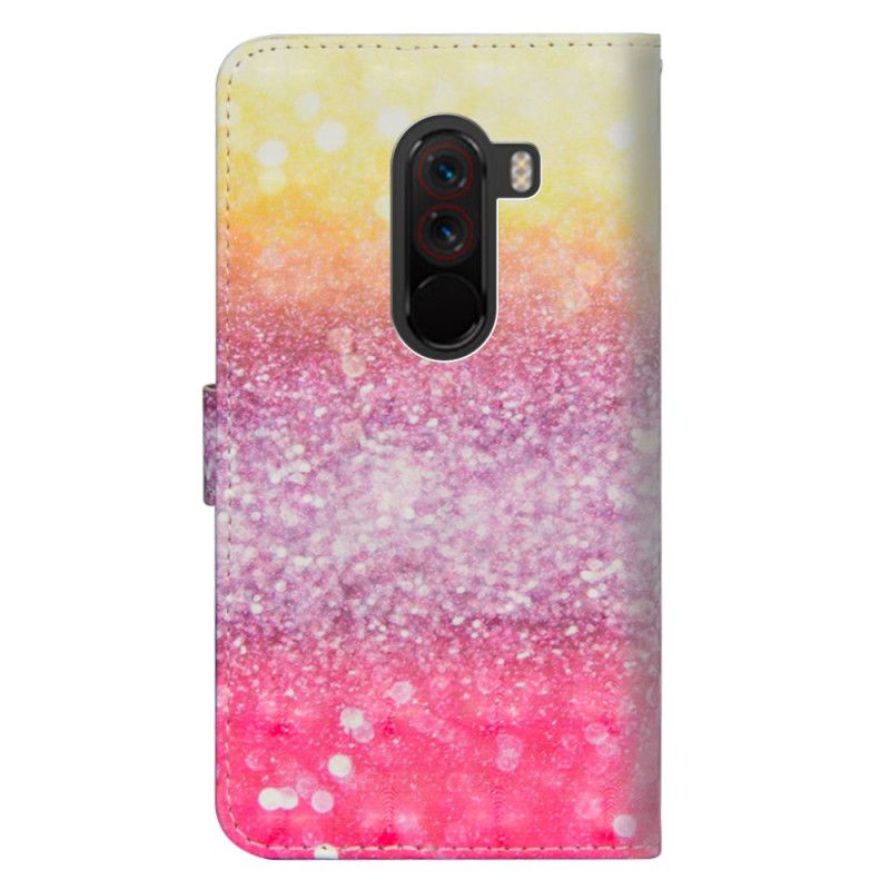 Etui Folio Xiaomi Pocophone F1 Brokat Gradientu Magenta