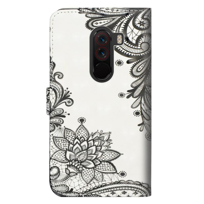 Etui Folio Xiaomi Pocophone F1 Koronkowa Mandala Kwiatowa Etui Ochronne