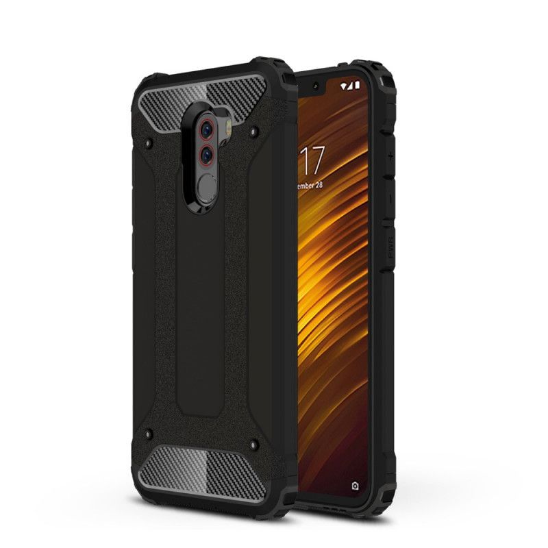 Etui Xiaomi Pocophone F1 Biały Czarny Ocalały