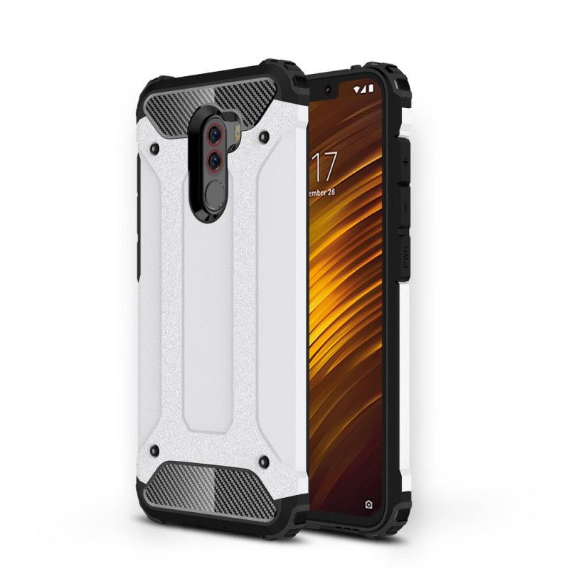 Etui Xiaomi Pocophone F1 Biały Czarny Ocalały