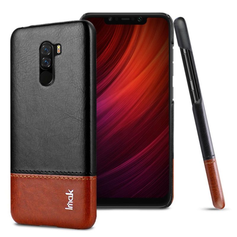 Etui Xiaomi Pocophone F1 Brązowy Czarny Imak Ruiyi Seria Imak Efekt Skóry