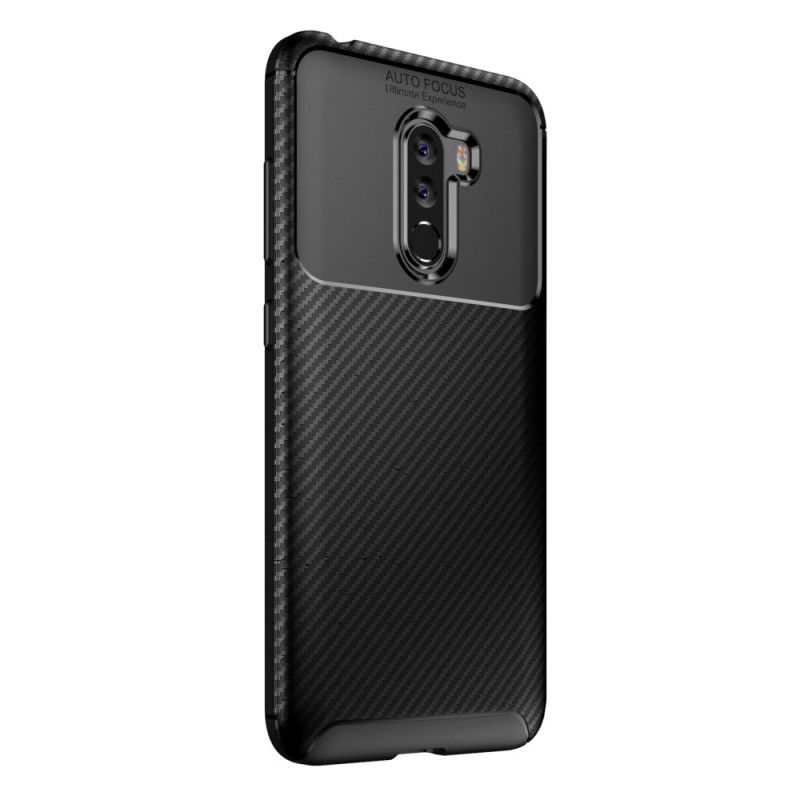 Etui Xiaomi Pocophone F1 Granatowy Czarny Elastyczne Włókno Węglowe Etui Ochronne