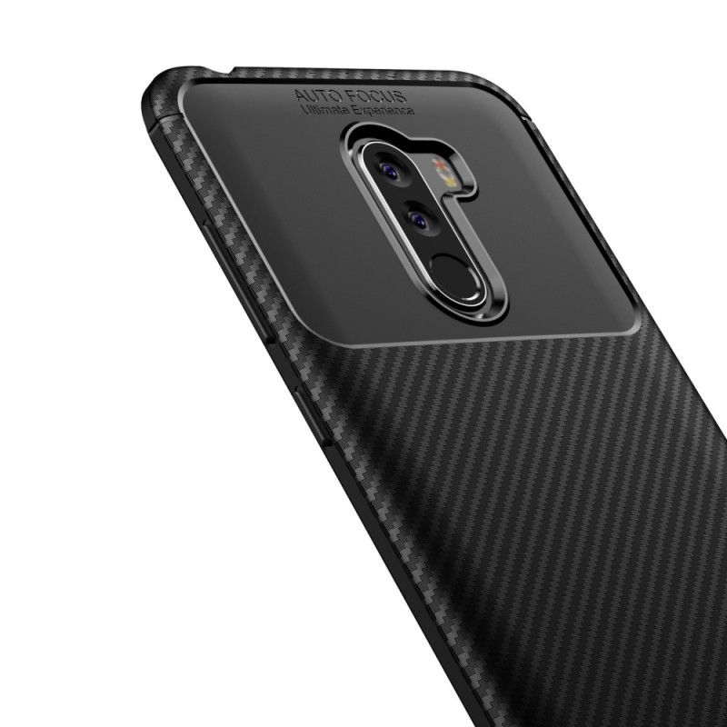 Etui Xiaomi Pocophone F1 Granatowy Czarny Elastyczne Włókno Węglowe Etui Ochronne