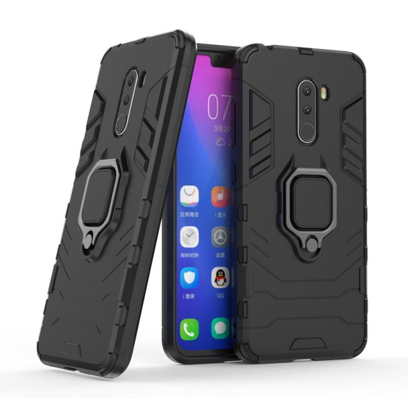 Futerały Xiaomi Pocophone F1 Czerwony Czarny Pierścień Oporowy