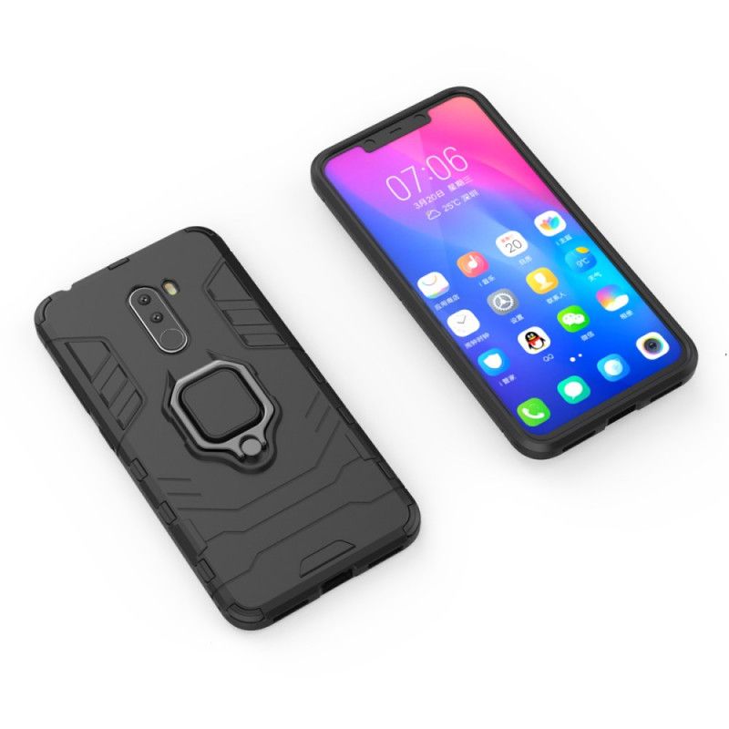 Futerały Xiaomi Pocophone F1 Czerwony Czarny Pierścień Oporowy