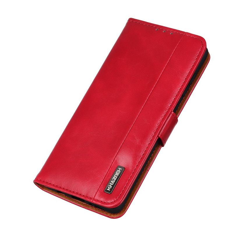 Etui Folio Xiaomi Mi 10 Lite Jasnoniebieski Czerwony Elegancja Skórzana Khazneh Etui Ochronne