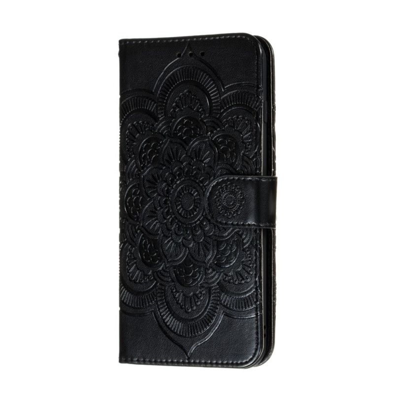 Etui Folio Xiaomi Mi 10 Lite Szary Czarny Cała Mandala Etui Ochronne