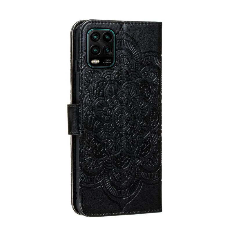 Etui Folio Xiaomi Mi 10 Lite Szary Czarny Cała Mandala Etui Ochronne