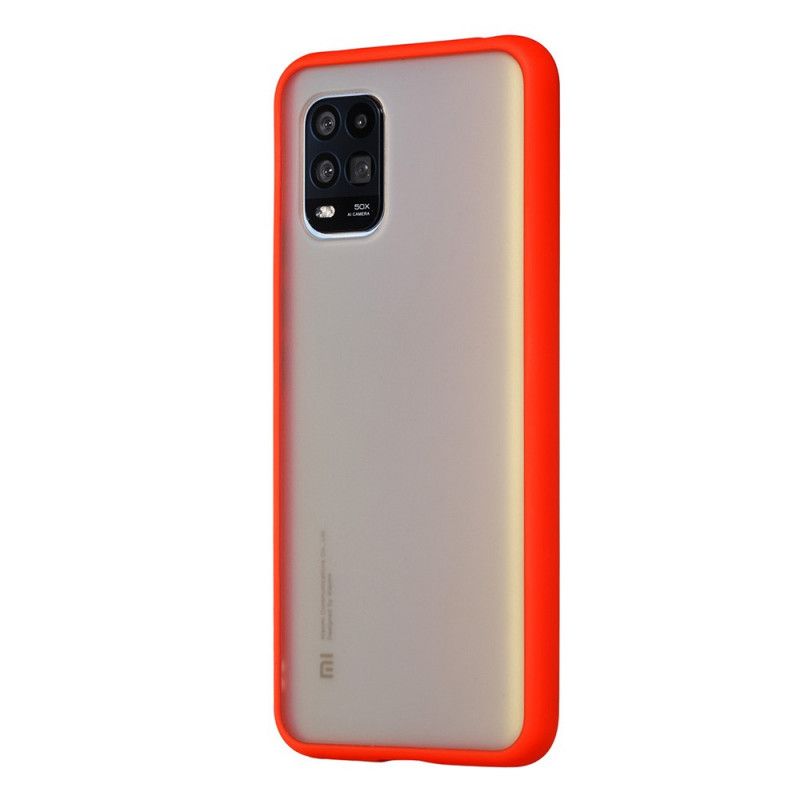 Etui Xiaomi Mi 10 Lite Biały Czarny Matowa Hybryda