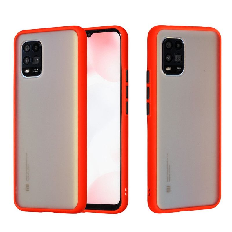 Etui Xiaomi Mi 10 Lite Biały Czarny Matowa Hybryda