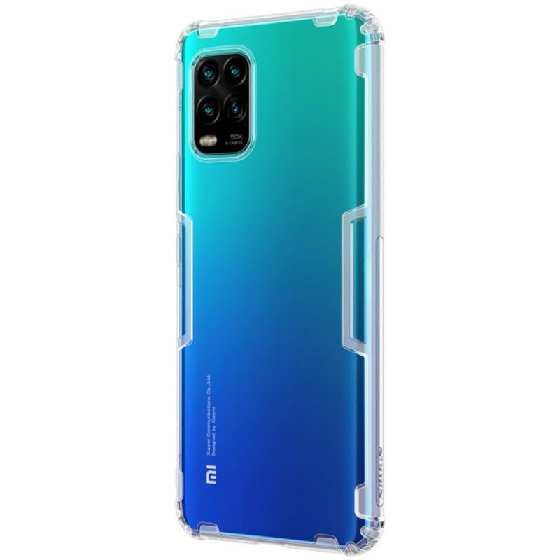 Etui Xiaomi Mi 10 Lite Przezroczysty Szary Wzmocniony Przezroczysty Nillkin Etui Ochronne