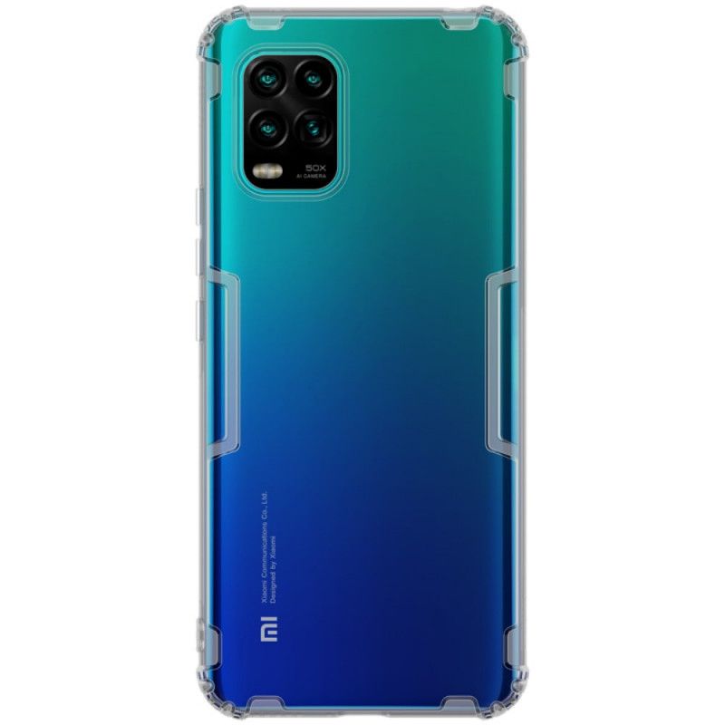 Etui Xiaomi Mi 10 Lite Przezroczysty Szary Wzmocniony Przezroczysty Nillkin Etui Ochronne