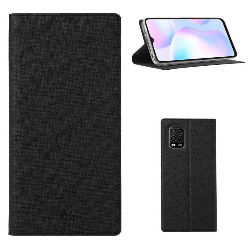 Flip Kotelot Xiaomi Mi 10 Lite Szary Czarny Teksturowany Vili Dmx Etui Ochronne