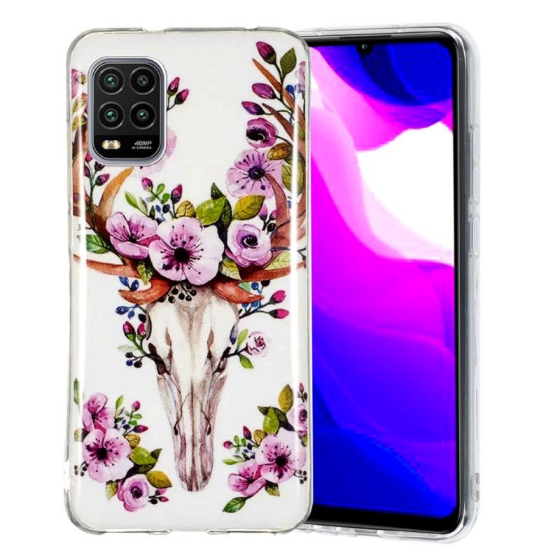 Futerały Xiaomi Mi 10 Lite Etui na Telefon Fluorescencyjny Kwiecisty Łoś