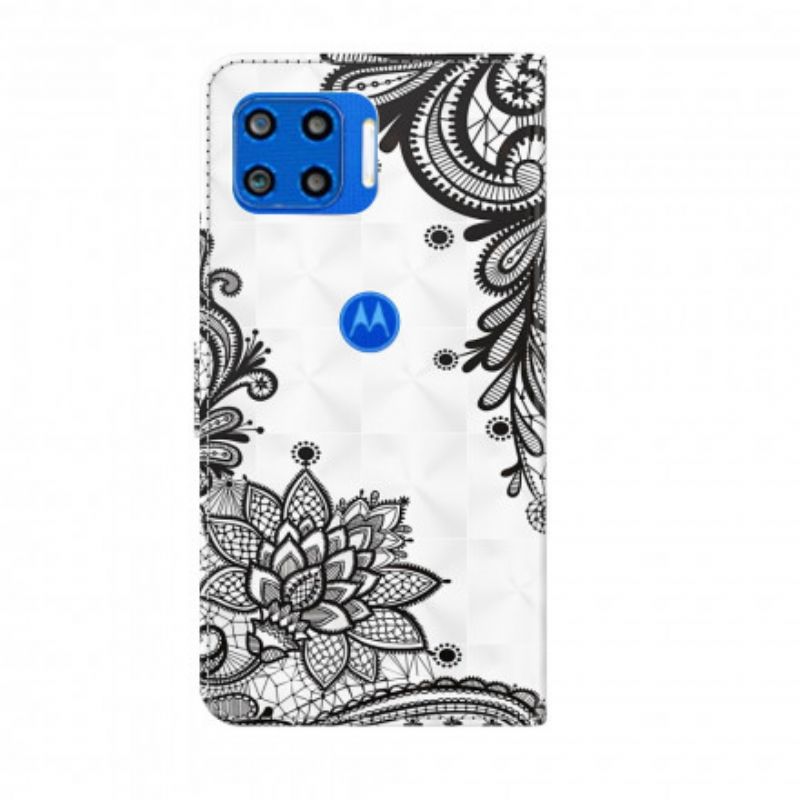 Etui Folio Do Moto G 5g Plus Szykowna Koronka