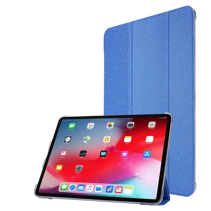 Elegancki Futerał iPad Pro 12.9" (2018) (2020) Biały Czarny Ze Sztucznej Skóry O Fakturze Jedwabiu