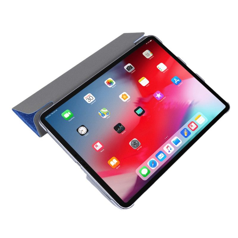 Elegancki Futerał iPad Pro 12.9" (2018) (2020) Biały Czarny Ze Sztucznej Skóry O Fakturze Jedwabiu