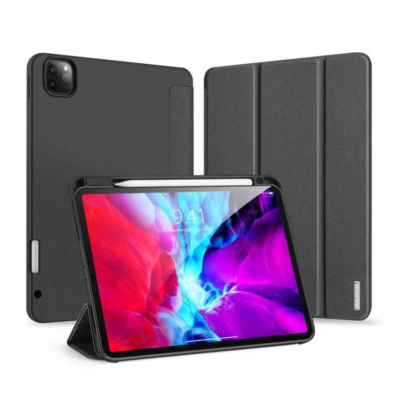 Eleganckie Etui iPad Pro 12.9" (2018) (2020) Ciemnoniebieski Dux Ducis Imitacja Skóry