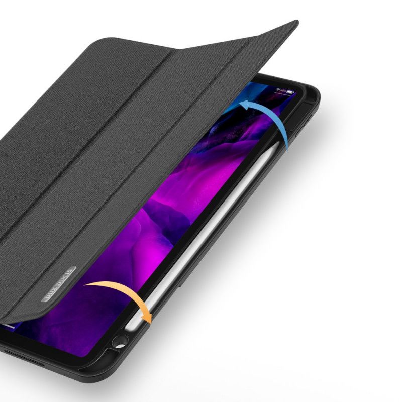 Eleganckie Etui iPad Pro 12.9" (2018) (2020) Ciemnoniebieski Dux Ducis Imitacja Skóry