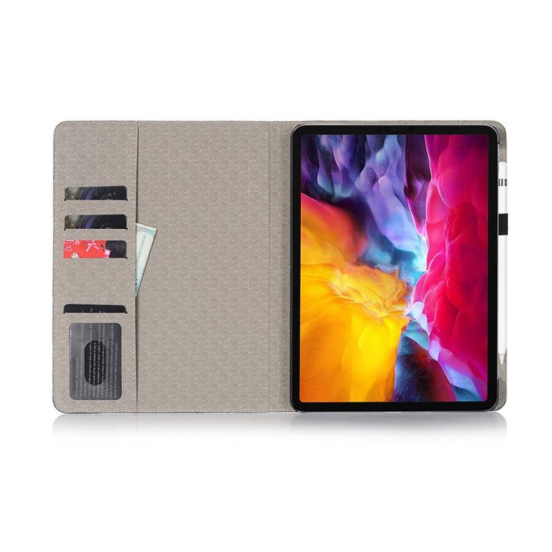 Etui Folio iPad Pro 12.9" (2018) (2020) Czerwony Czarny Skóra Krokodyla Etui Ochronne