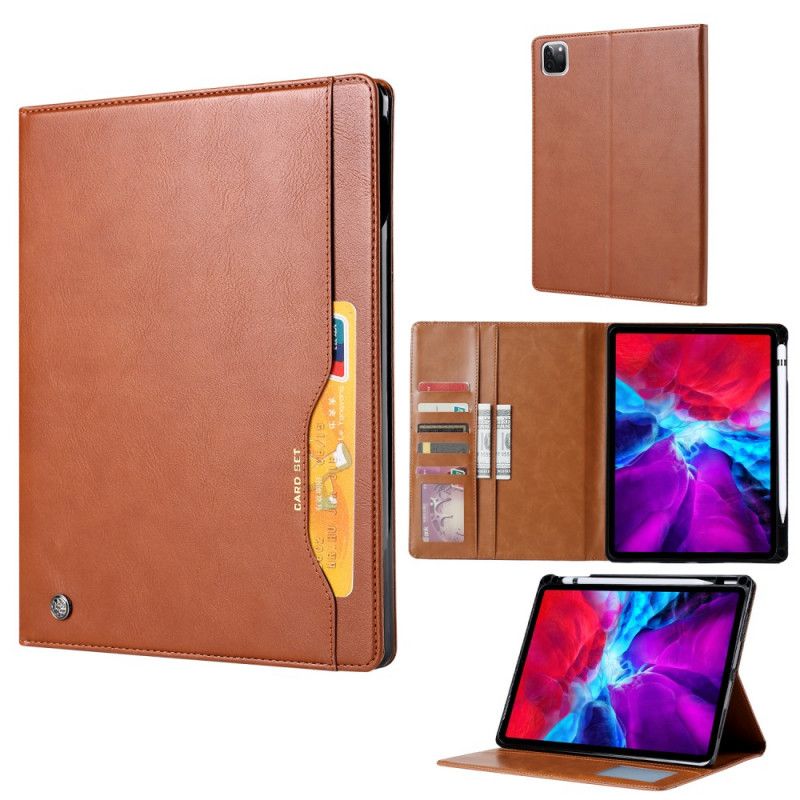 Pełne Etui Z Imitacji Skóry iPad Pro 12.9" (2018) (2020) Czerwony Czarny Etui na Telefon