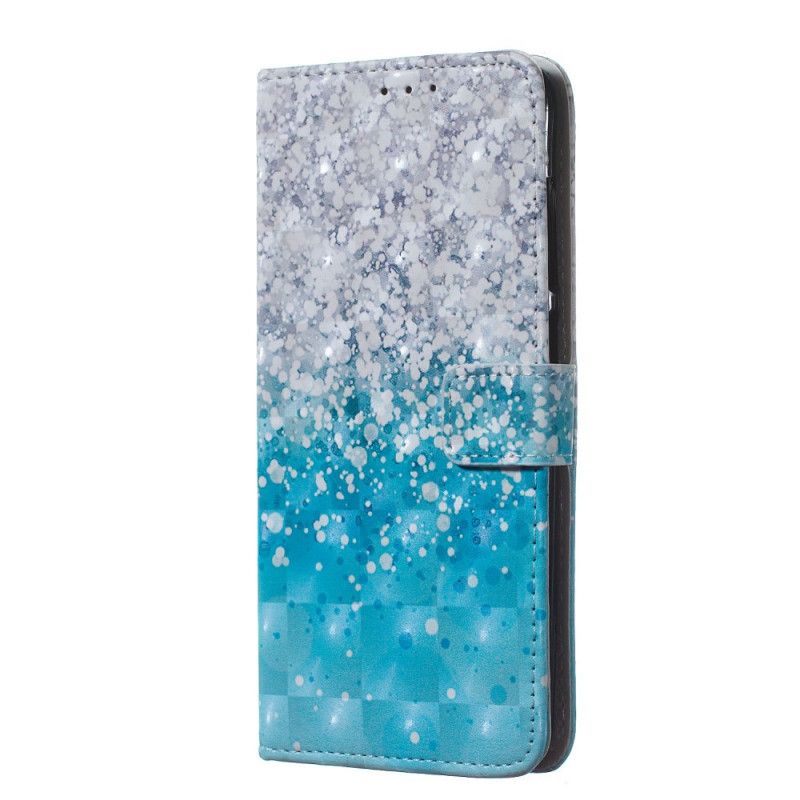 Etui Folio Huawei Y7 2019 Gradientowy Niebieski Brokat