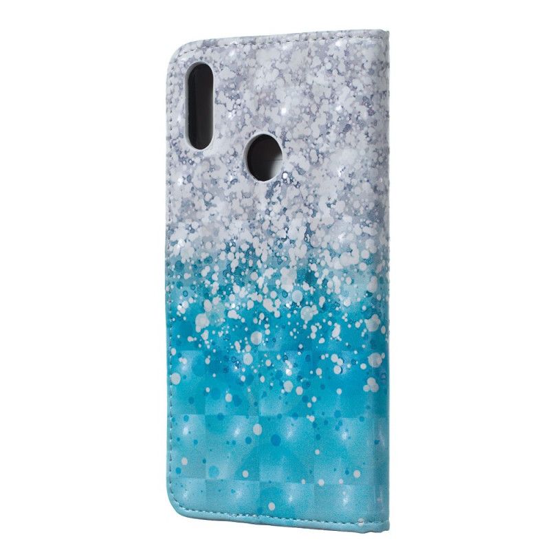 Etui Folio Huawei Y7 2019 Gradientowy Niebieski Brokat