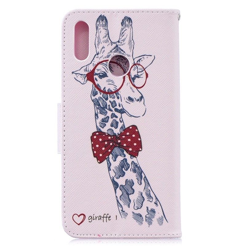 Etui Folio Huawei Y7 2019 Nerd Żyrafa