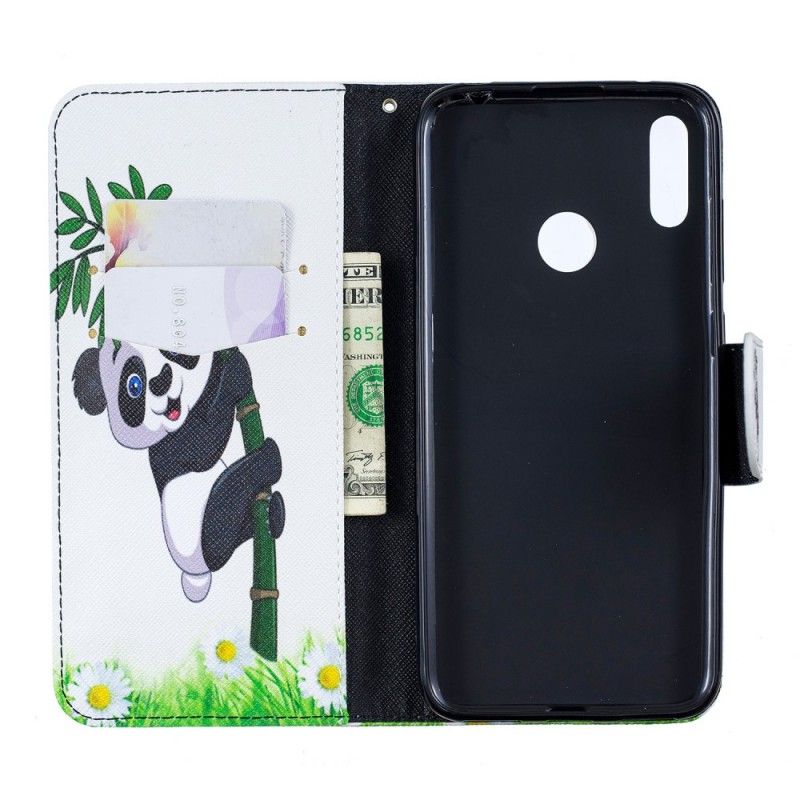 Etui Folio Huawei Y7 2019 Panda Na Bambusie