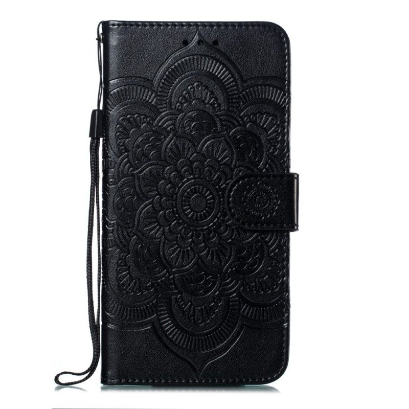 Etui Folio Huawei Y7 2019 Szary Czarny Cała Mandala Etui Ochronne