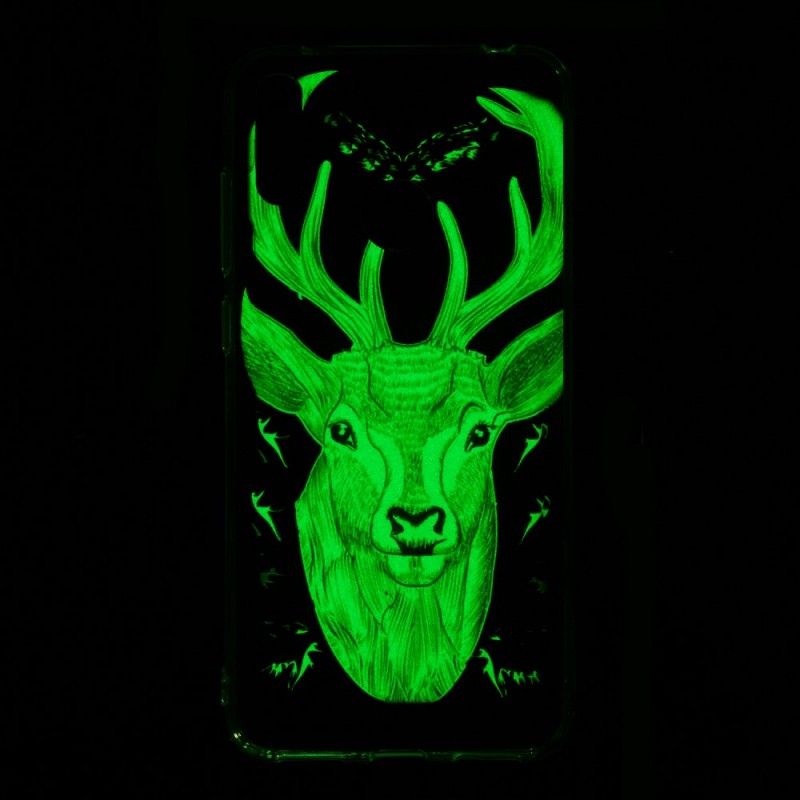 Etui Huawei Y7 2019 Fluorescencyjny Majestatyczny Jeleń