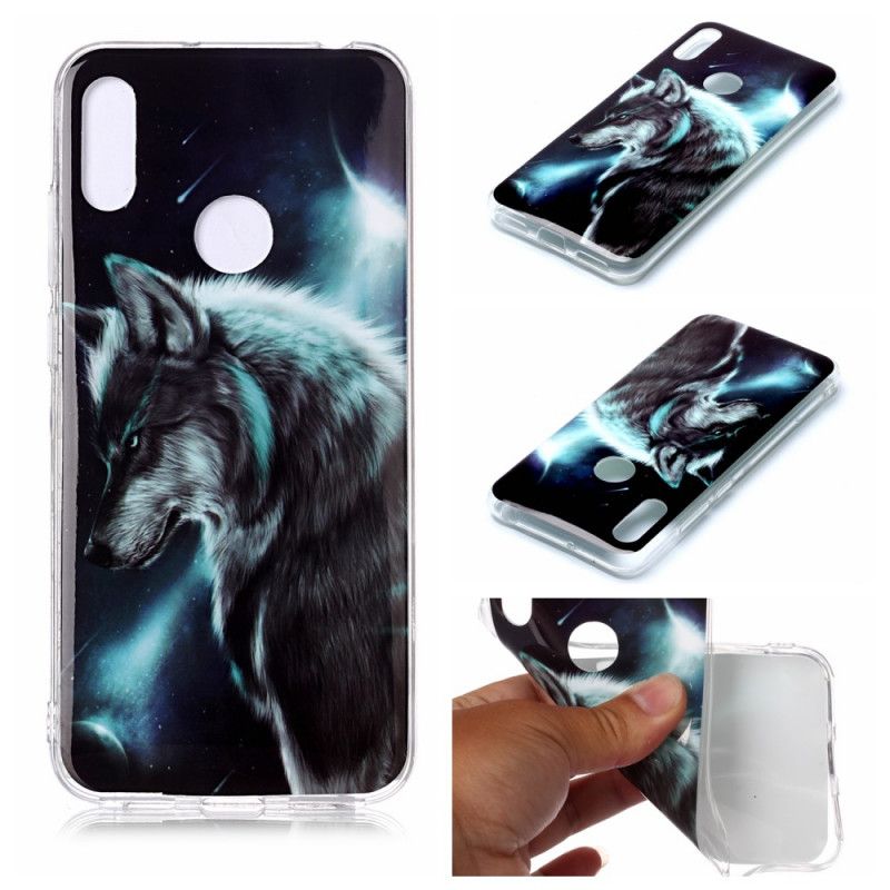 Etui Huawei Y7 2019 Królewski Wilk