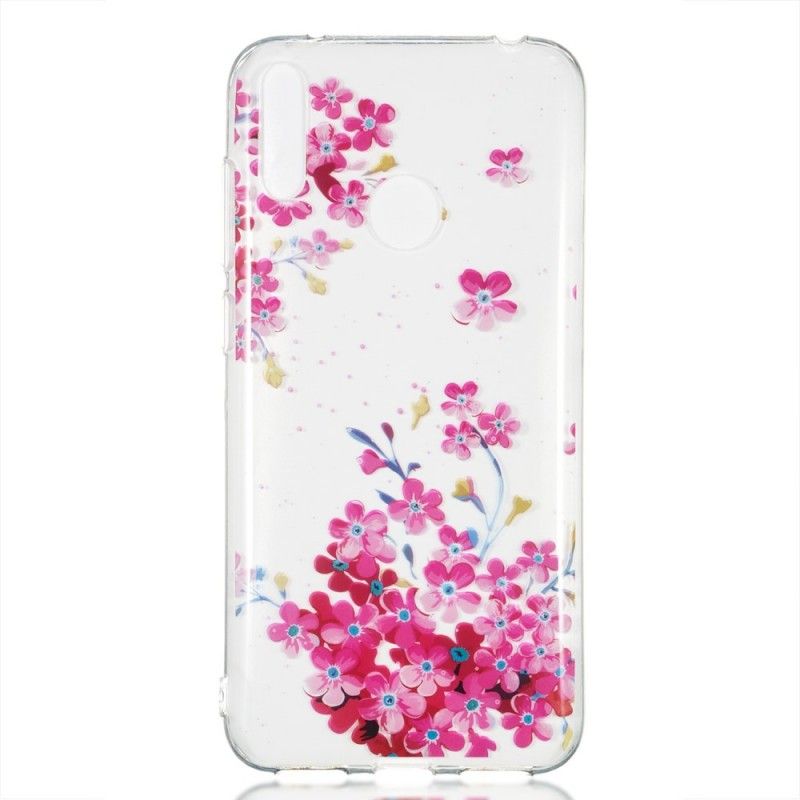 Etui Huawei Y7 2019 Kwiaty Żółte I Magenta Etui Ochronne