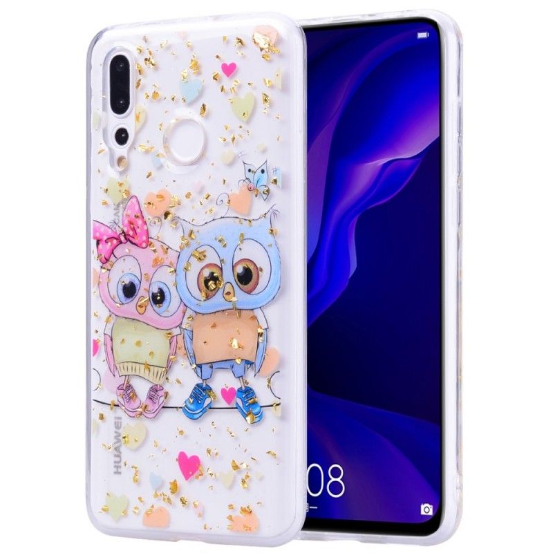 Etui Huawei Y7 2019 Słodkie Sowy Etui Ochronne